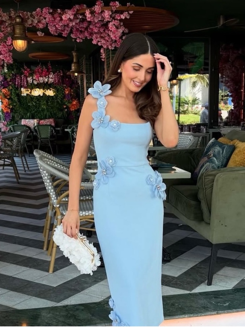 Elliatt Chantelle Dress In Blue Xs